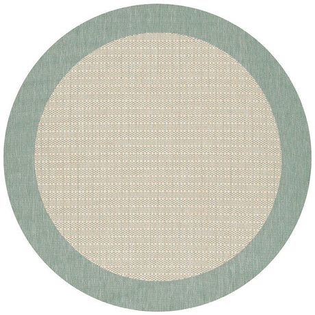 Couristan Recife Checkered Field 1005/5005 Natural / Green Rugs.