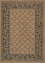 Couristan Recife Garden Lattice 1016/2000 Cocoa / Black Rugs.