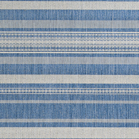 Couristan Recife Gazebo Stripe 5313/1212 Champ / Blue Rugs.