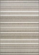 Couristan Recife Gazebo Stripe 5313/2312 Champ / Taupe Rugs.