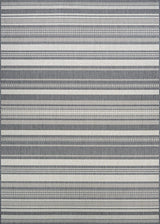 Couristan Recife Gazebo Stripe 5313/3312 Champ / Grey Rugs.