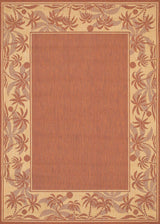Couristan Recife Island Retreat 1222/1122 Terra Cotta / Natural Rugs.