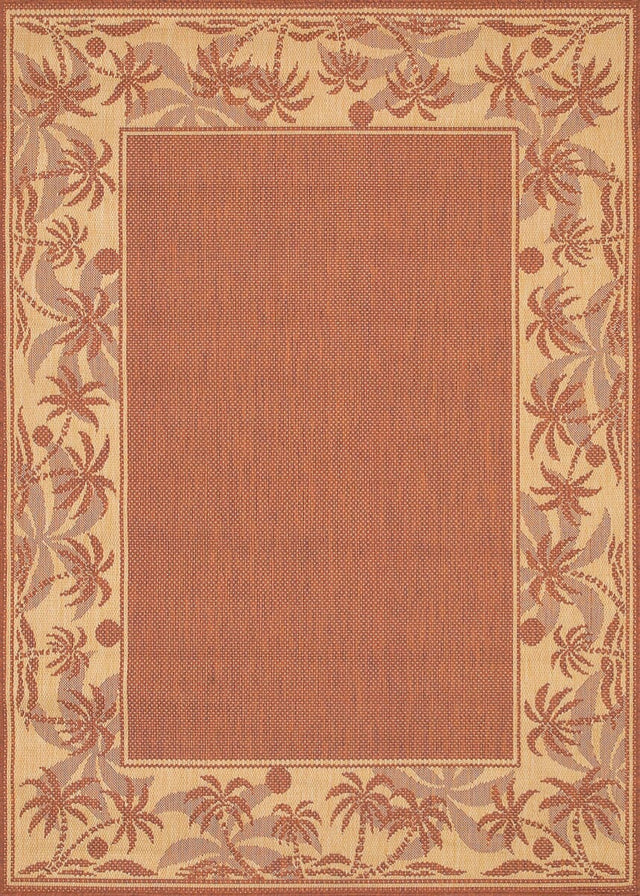 Couristan Recife Island Retreat 1222/1122 Terra Cotta / Natural Rugs.