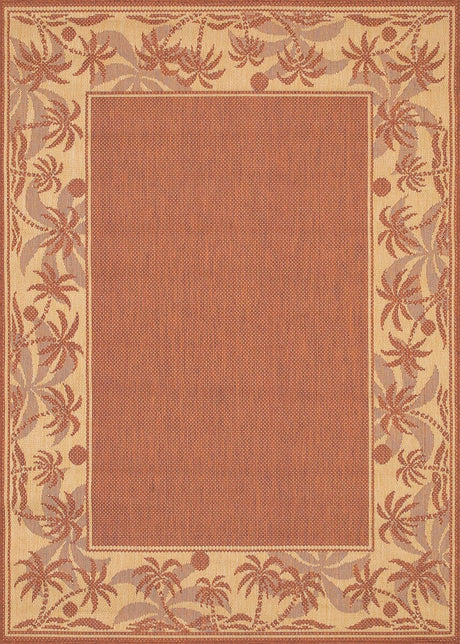 Couristan Recife Island Retreat 1222/1122 Terra Cotta / Natural Rugs.