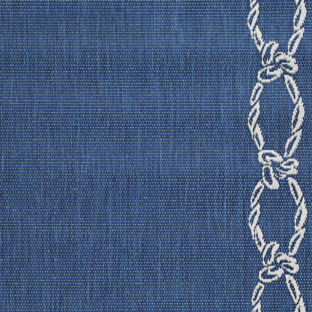 Couristan Recife Rope Knot 1682/6500 Ivory / Indigo Rugs.