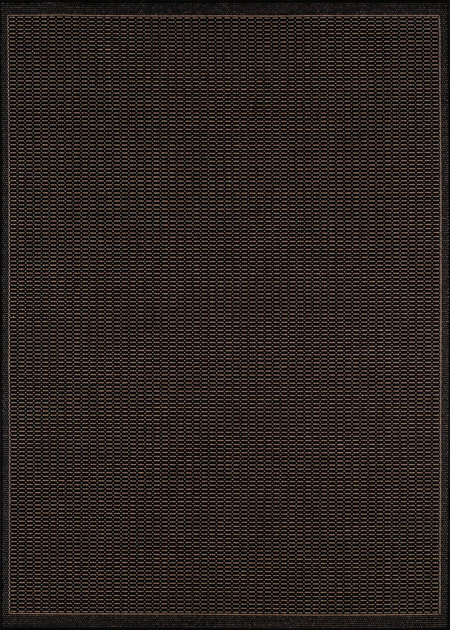 Couristan Recife Saddlestitch 1001/2000 Black / Cocoa Rugs.