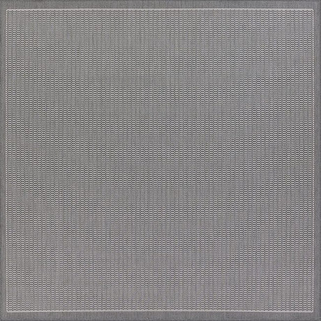 Couristan Recife Saddlestitch 1001/3012 Grey / White Rugs.