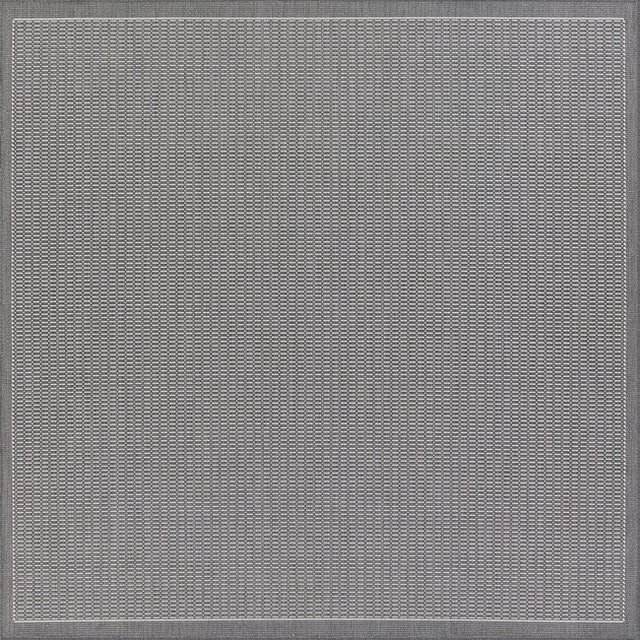 Couristan Recife Saddlestitch 1001/3012 Grey / White Rugs.