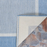 Couristan Recife Stria Texture 5526/1212 Champagne / Blue Rugs.