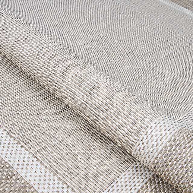 Couristan Recife Stria Texture 5526/2312 Champagne / Taupe Rugs.