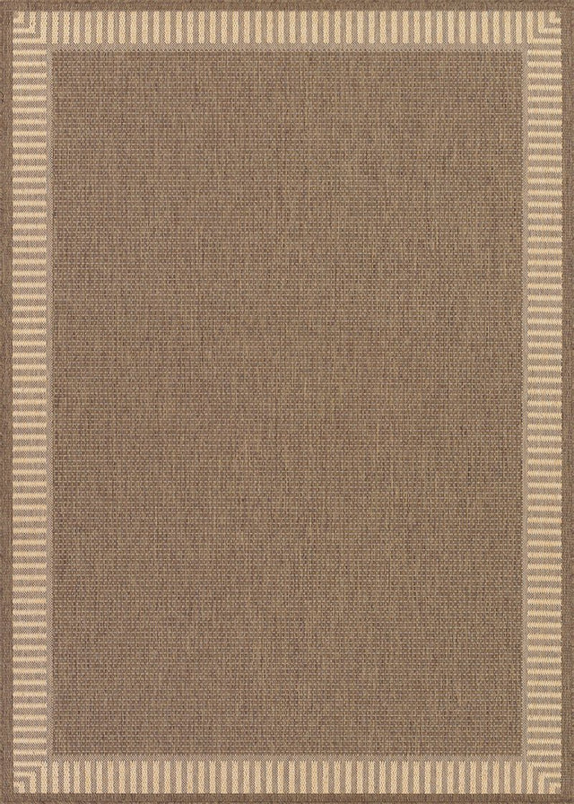 Couristan Recife Wicker Stitch 1681/1500 Cocoa/Natural Rugs.