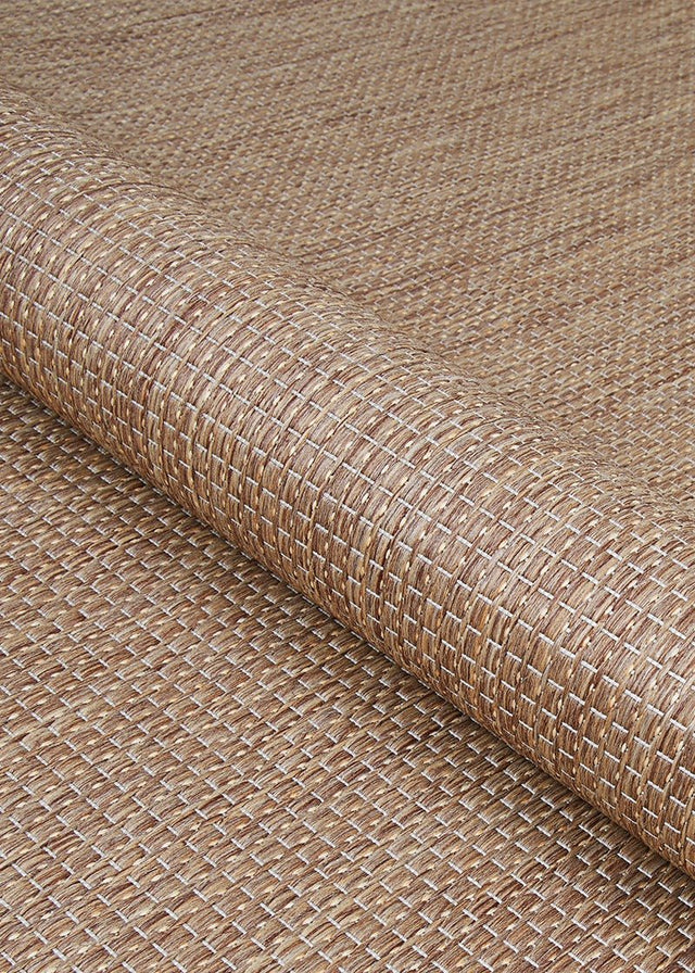 Couristan Recife Wicker Stitch 1681/1500 Cocoa/Natural Rugs.