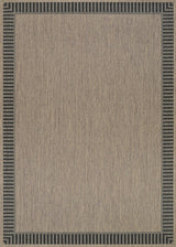 Couristan Recife Wicker Stitch 1681/2500 Cocoa/Black Rug.