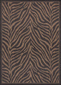 Couristan Recife Zebra 1514/0121 Black / Cocoa Rugs.