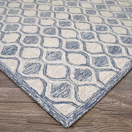 Couristan Silverthorne Mosaic 5102/0002 Indigo Rug - Couristan - 51020002050080t