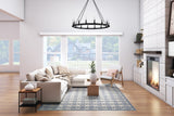 Couristan Silverthorne Mosaic 5102/0002 Indigo Rug.