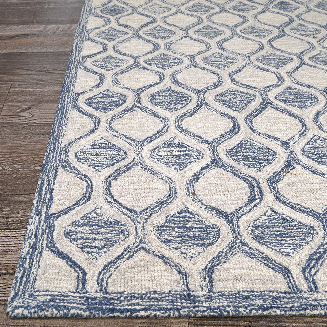 Couristan Silverthorne Mosaic 5102/0002 Indigo Rug.