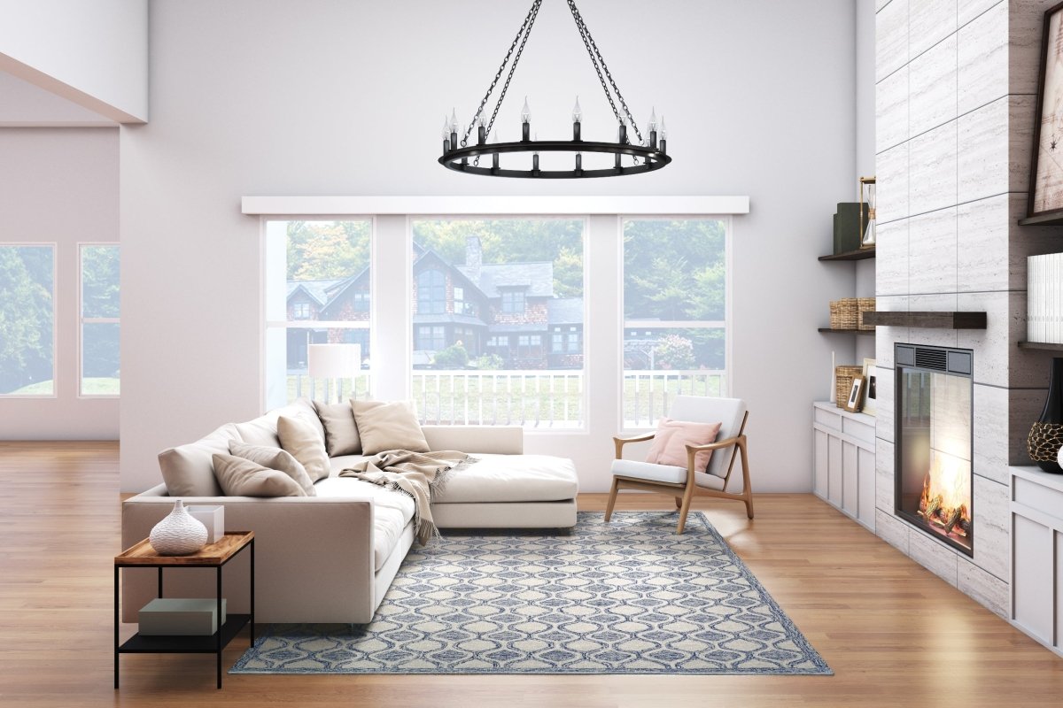 Couristan Silverthorne Mosaic 5102/0002 Indigo Rug.