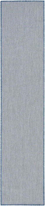 Nourison Courtyard COU01 Machine Made Ivory, Blue Rug