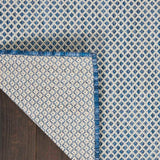 Nourison Courtyard COU01 Machine Made Ivory, Blue Rug
