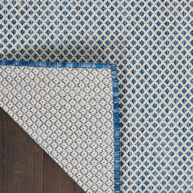 Nourison Courtyard COU01 Machine Made Ivory, Blue Rug