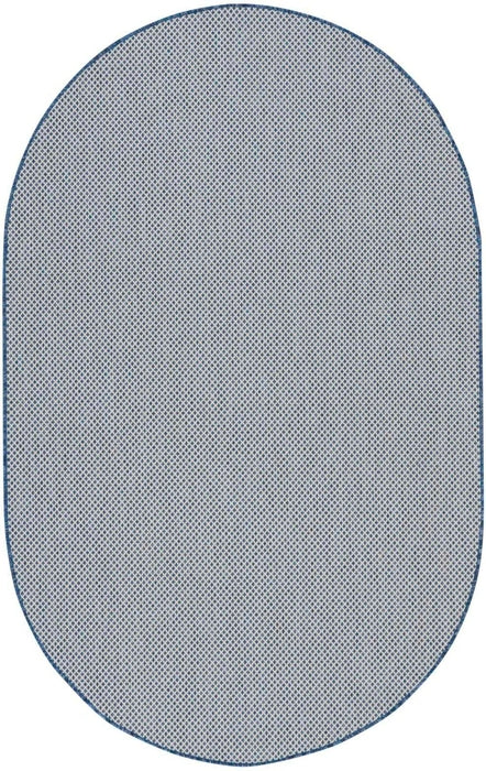 Nourison Courtyard COU01 Machine Made Ivory, Blue Rug