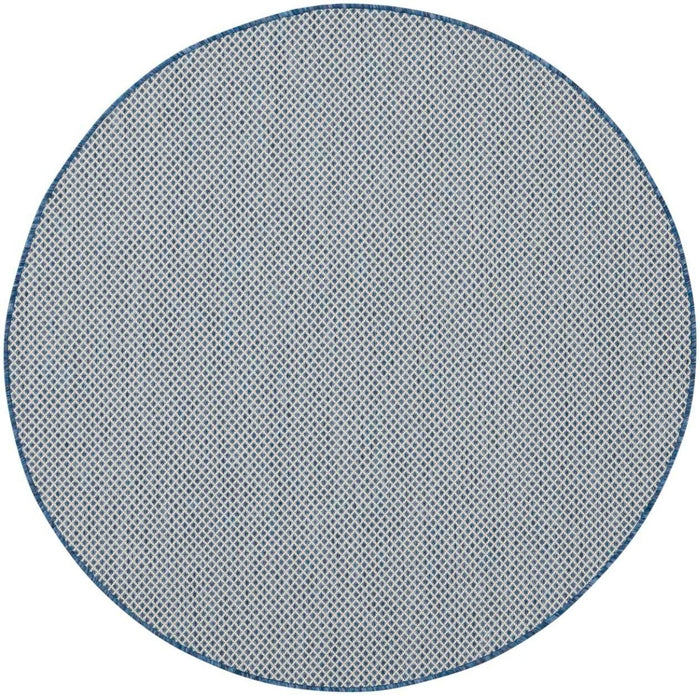 Nourison Courtyard COU01 Machine Made Ivory, Blue Rug