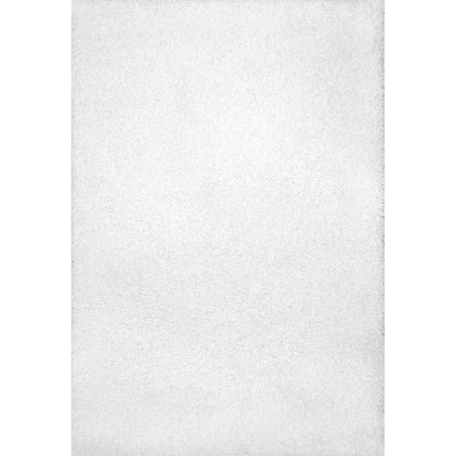 Nuloom Gwenyth Solid Shag Ozus02A White Area Rug