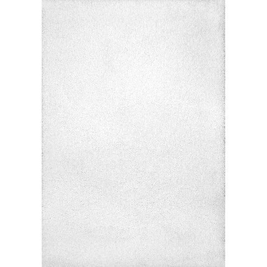 Nuloom Gwenyth Solid Shag Ozus02A White Area Rug