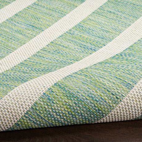 Nourison Positano POS03 Machine Made Blue, Green, Ivory Rug