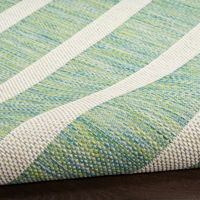Nourison Positano POS03 Machine Made Blue, Green, Ivory Rug
