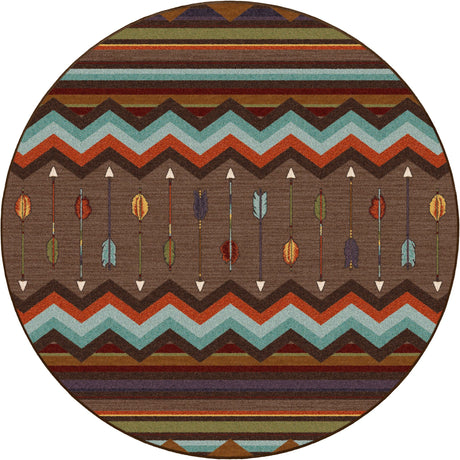 American Dakota Cresting Fletcher Rainbow Rug