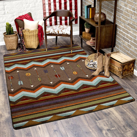 American Dakota Cresting Fletcher Rainbow Rug