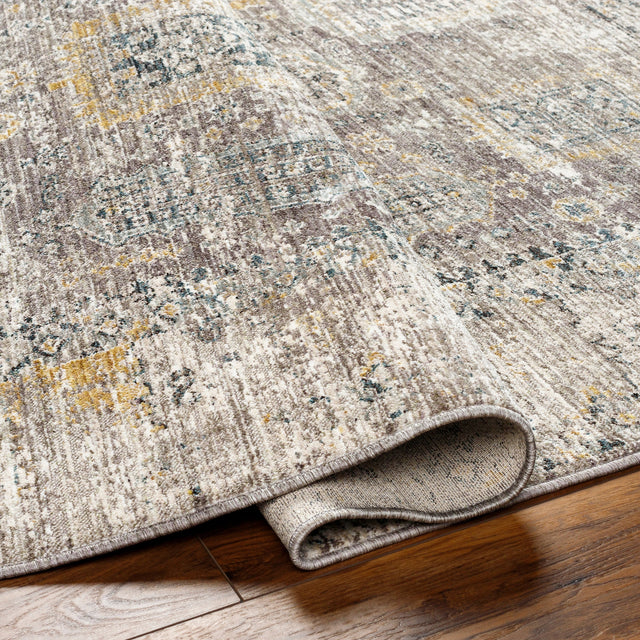 Surya Carlisle Csi-2318 Medium Gray, Off-White, Dark Brown, Olive, Dark Blue Rug.