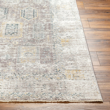 Surya Carlisle Csi-2318 Medium Gray, Off-White, Dark Brown, Olive, Dark Blue Rug.