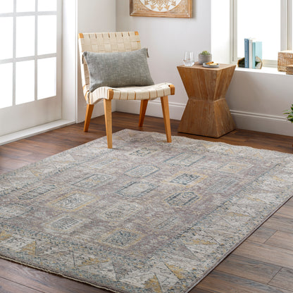 Surya Carlisle Csi-2318 Medium Gray, Off-White, Dark Brown, Olive, Dark Blue Area Rug