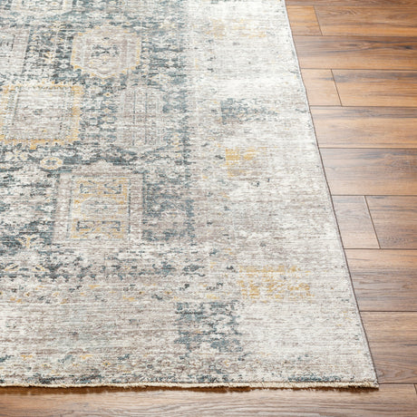 Surya Carlisle Csi-2319 Medium Gray, Off-White, Dark Brown, Olive, Dark Blue Rug.