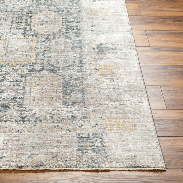 Surya Carlisle Csi-2319 Medium Gray, Off-White, Dark Brown, Olive, Dark Blue Rug.