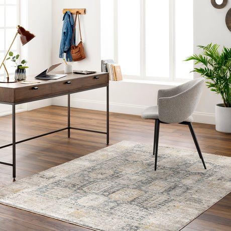 Surya Carlisle Csi-2319 Medium Gray, Off-White, Dark Brown, Olive, Dark Blue Rug.