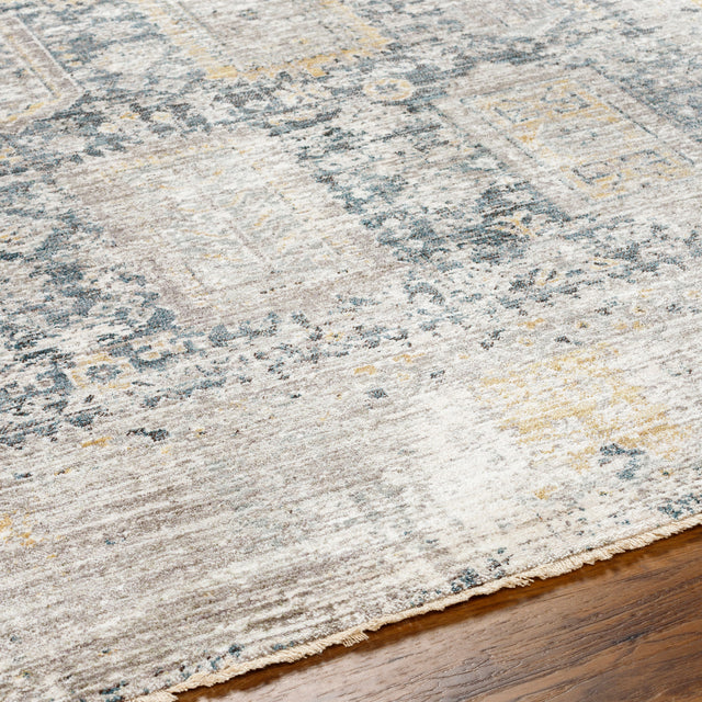 Surya Carlisle Csi-2319 Medium Gray, Off-White, Dark Brown, Olive, Dark Blue Rug.