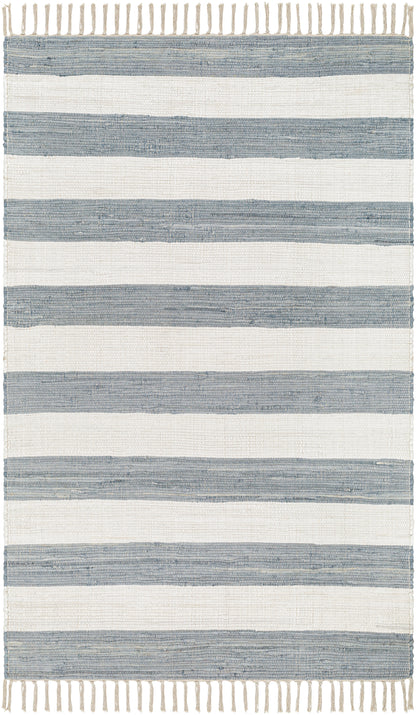 Surya Cotone Cte-2300 White, Denim Area Rug