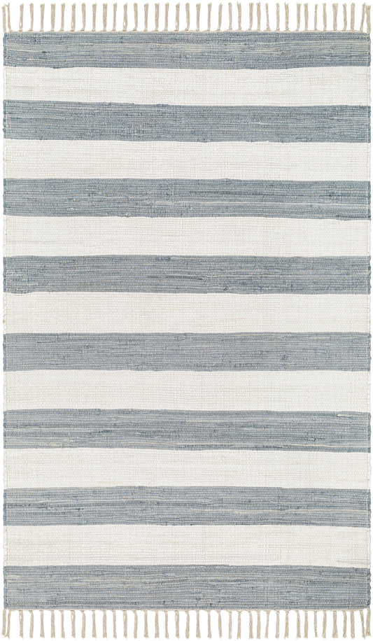 Surya Cotone Cte-2300 White, Denim Area Rug