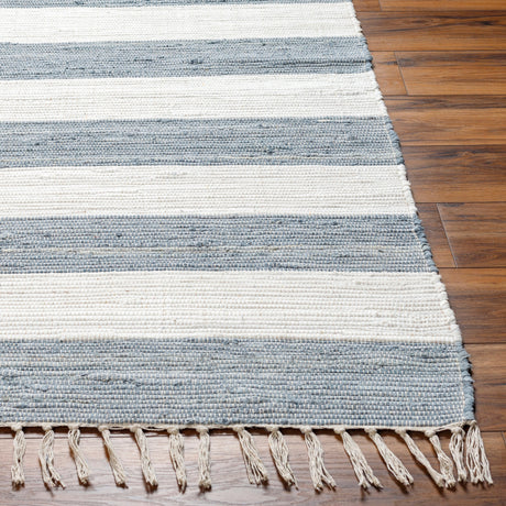 Surya Cotone Cte-2300 White, Denim Rug.