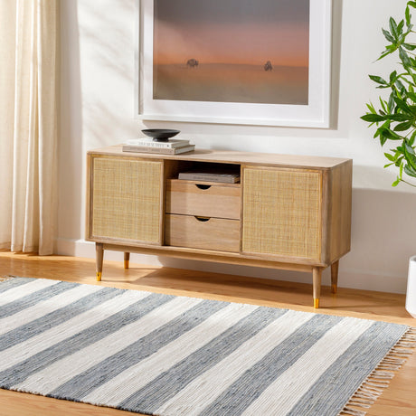 Surya Cotone Cte-2300 White, Denim Rug.