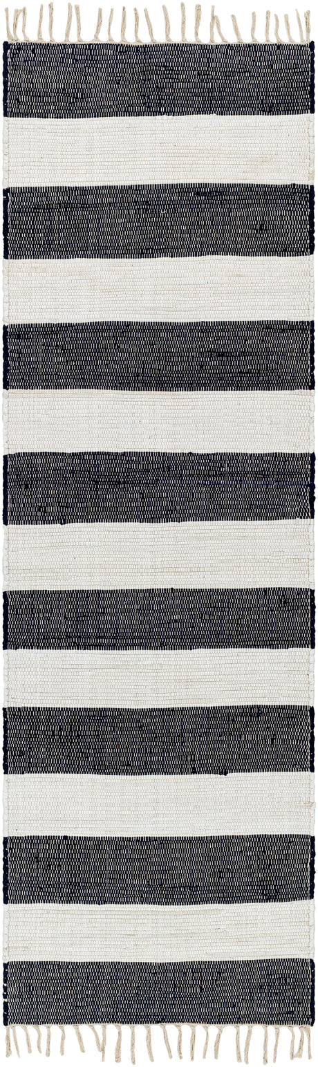 Surya Cotone Cte-2301 White, Navy Rug.