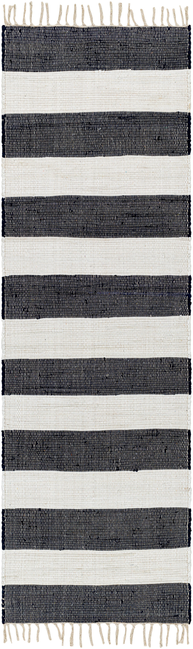 Surya Cotone Cte-2301 White, Navy Rug.