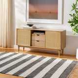 Surya Cotone Cte-2301 White, Navy Rug.