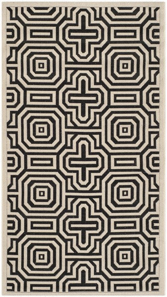 Safavieh Courtyard cy2962-3901 Sand / Black Rugs