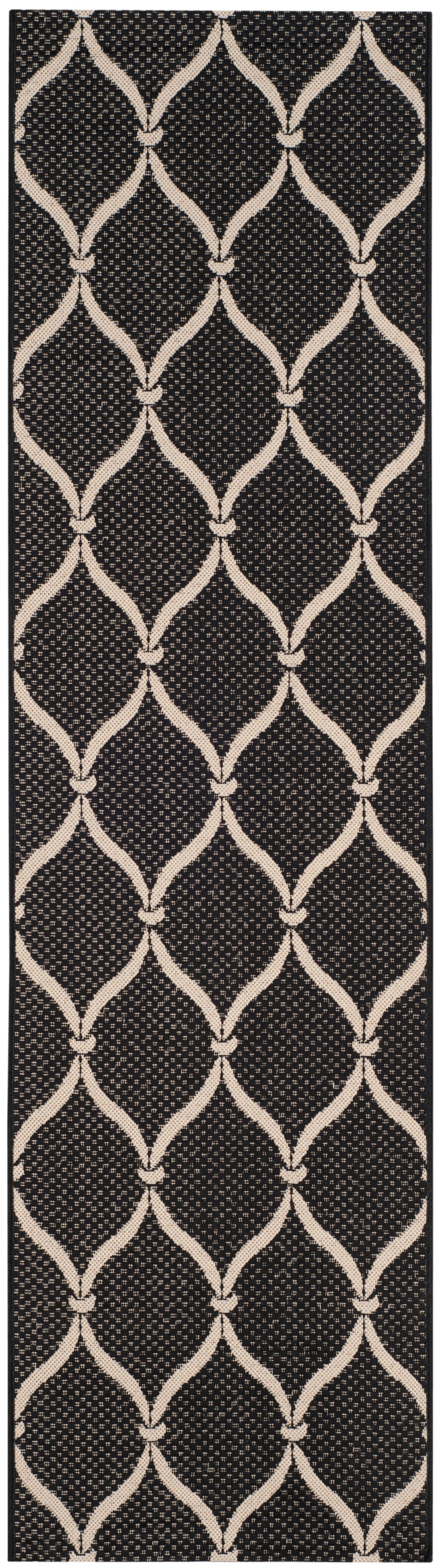 Safavieh Courtyard Cy6654-256 Black/Beige Area Rug