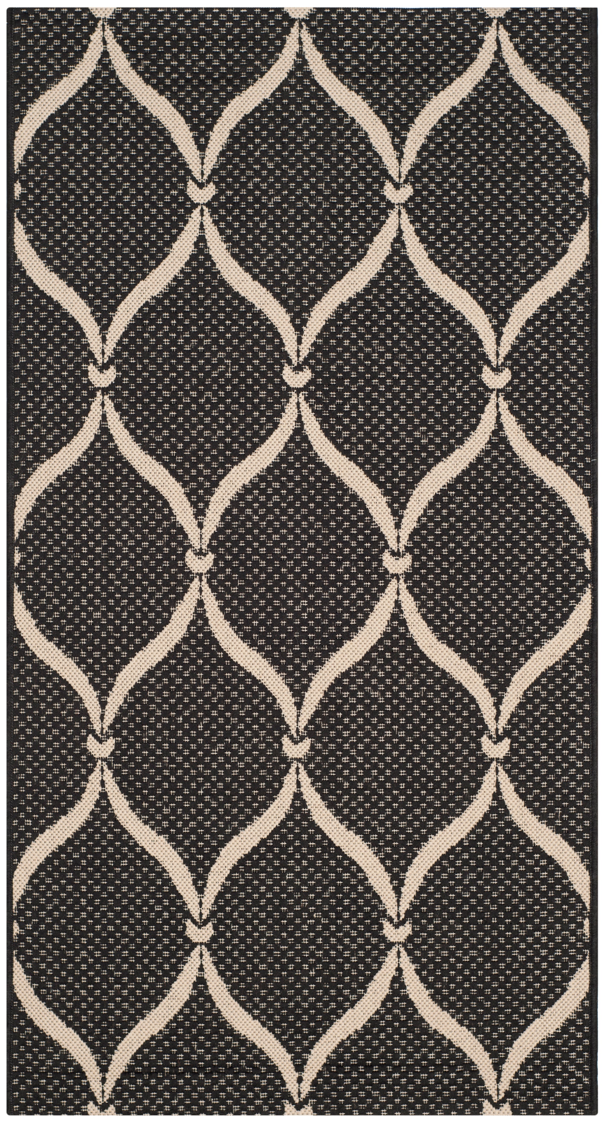 Safavieh Courtyard Cy6654-256 Black/Beige Area Rug